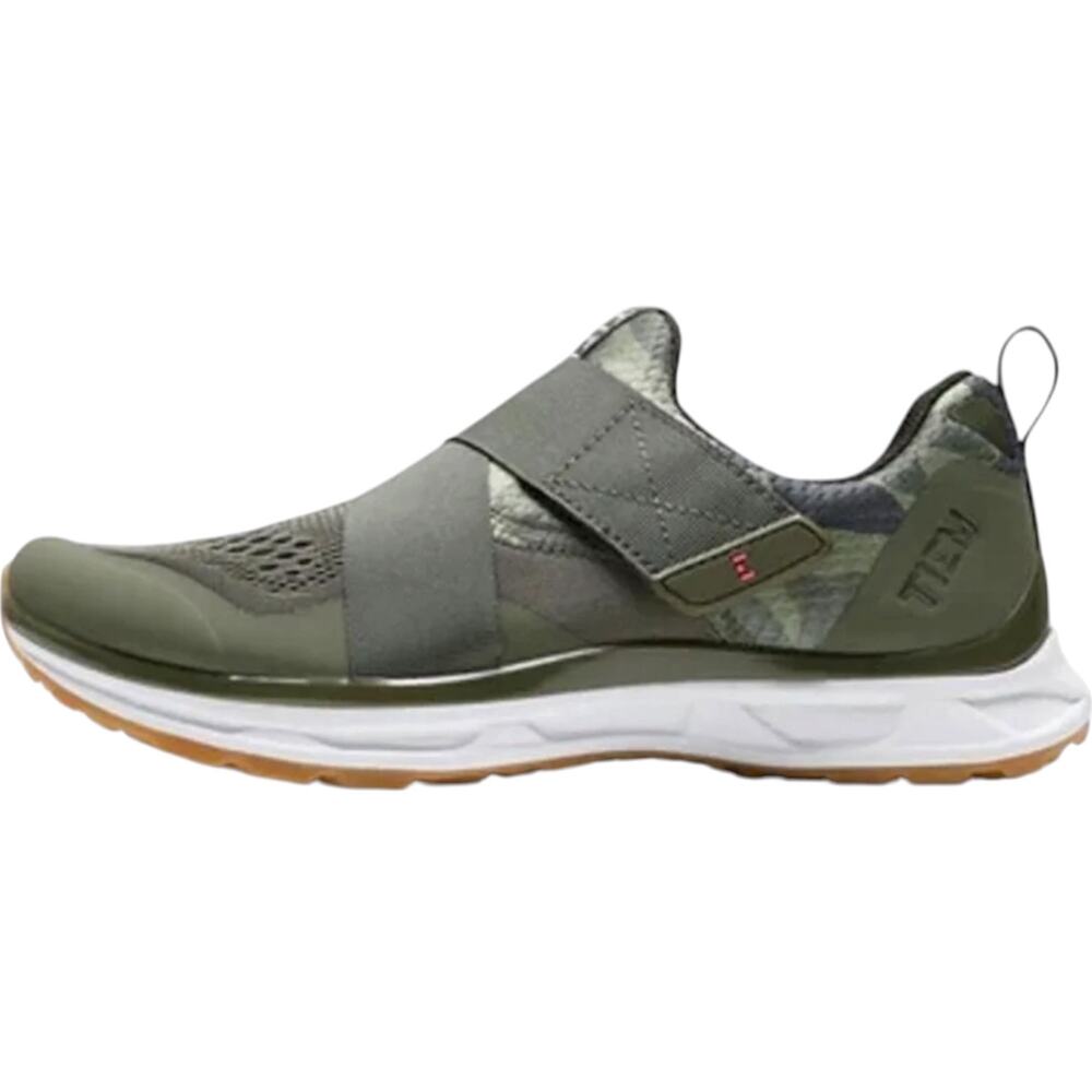 TIEM Slipstream Cycling Shoes Cleat Indoor Wide Strap Camouflage Green 9.5